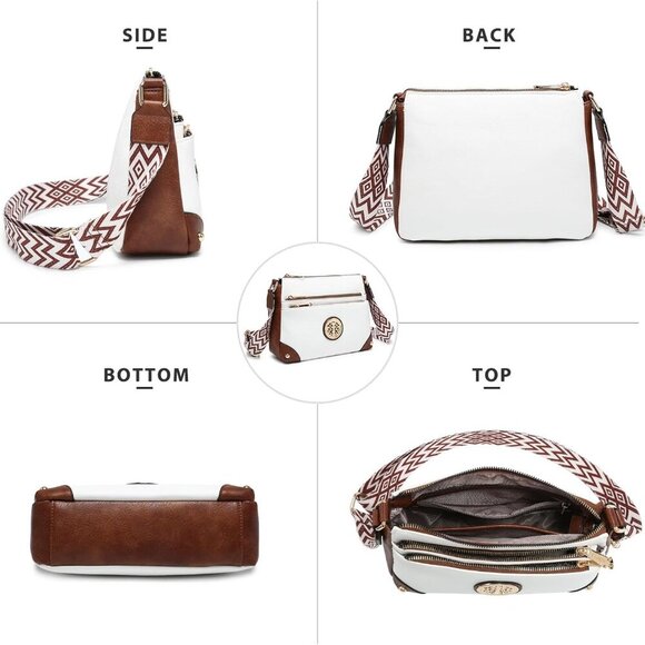 Crossbody Purses for Women Trendy Multi Pockets Shoulder Bag Medium Handbags wit - Picture 3 of 6